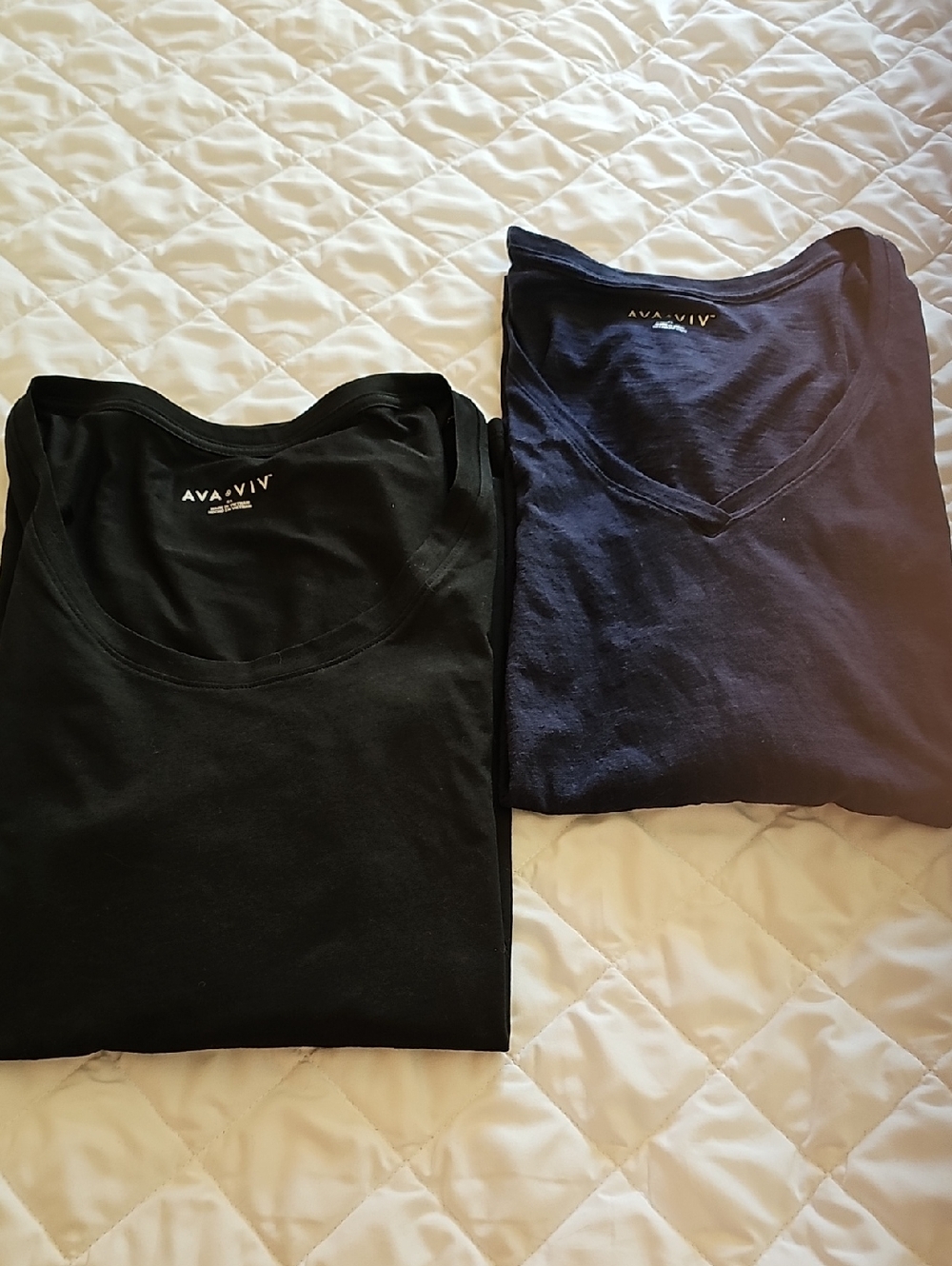 Ava & Viv Black and Navy Tee Pack
